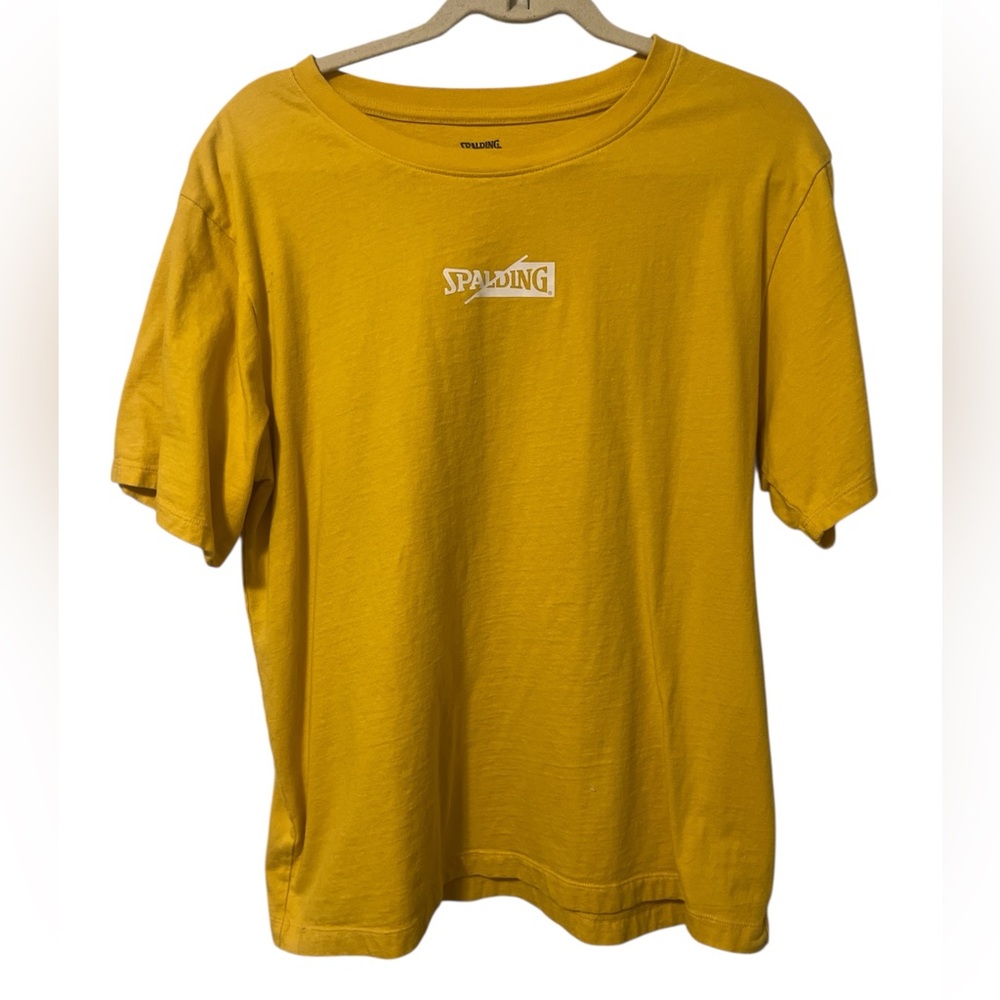 Men’s Yellow Spalding Wordmark T-Shirt